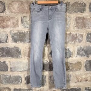 Athleta Sculptrek Grey Wash Jeans Women's 8‎ Straight Leg Performance Stretch